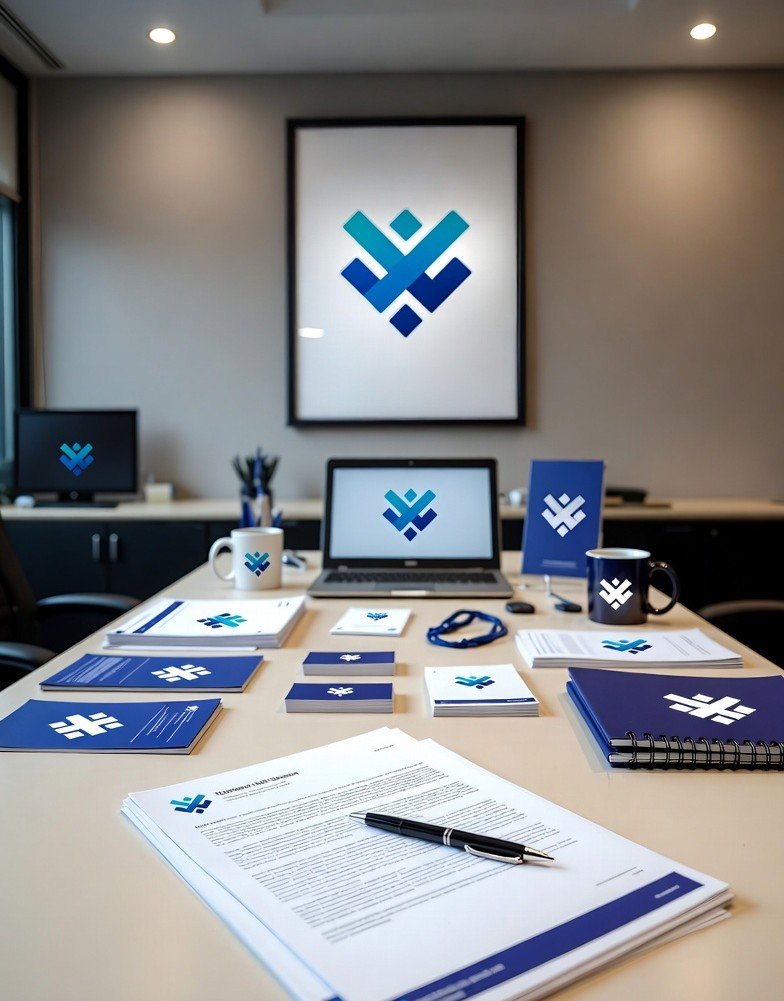 Non-profit branding team working on logo and identity